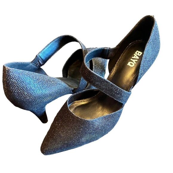 Women's BAYQ Sparkly Strappy Black Heel Size 10 - Picture 2 of 4